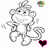 Pixelated monkey icon with varied heart symbols and a pink text block reading 'BOOTS IS HOTT!'