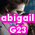 A four- of pixelated images with pink text overlays showing characters from Twilight, including Edward and Bella, with text reading 'abigail', 'loves', 'G23', and 'twilight'