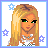 Animated contact sheet of a 4x3 grid showing pixel art frames with blonde character, white rabbit, blue dress, and text variations against starry background.