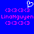 Blue background with pink pixelated text and symbols, including a white heart-shaped cursor above the text.