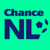 Pixelated graphic with teal background displaying 'Chance' text above large 'NL' letters and scattered dark blue shapes.