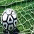 Pixelated soccer ball on green grass background with blue-bordered text box reading "Soccer Chick" in black pixel font.