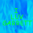 Green pixelated text 'I LUV GARRETT' on a blue gradient background with gray section, animated to shift position.