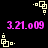 Pixelated icon with repeating yellow square patterns and pink text on black background, showing animation of pattern movement.