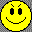 Four yellow pixelated smiley faces arranged in a , each with distinct facial features and expressions on a gray checkered background