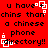 Red background with black text reading "u have chins than a chinese phone directory!!" and white square icons with plus signs, arranged in four quadrants.