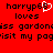 Red background with black pixelated text and a white heart symbol replacing the 'o' in 'harryp68' on the left side.