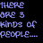Pixelated text on black background reads 'THERE ARE 3 KINDS OF PEOPLE... THOSE WHO CAN COUNT AND THOSE WHO CAN'T COUNT.' in blue, cyan, and green fonts.