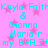 Pixelated cyan text on pink background with repeating star shapes, displaying names and 'my BFAZ!' in a pattern