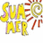 A four-quadrant displays text and graphics: top-left shows 'SUMMER' with a sun graphic, top-right reads 'just a little longer', bottom-left says 'i cant wait', all on yellow or white backgrounds