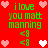 Red background with green text reading 'i love you matt manning' and '<3 <3', surrounded by pink and white heart icons in a pattern