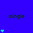 Blue background with multiple instances of the word 'single' and varying numbers of cyan heart symbols arranged in vertical stacks.
