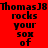 Four quadrants display identical text on red, purple, blue, and purple backgrounds with pixelated black lettering.