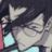 Static pixelated image of a character with dark hair and light-colored clothing against a dark background with light blue and pink accents.