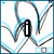 Animated sequence of text fragments forming 'i love sloane' over a blue and gray abstract background with repeating curved lines.