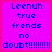 Four identical pixelated display blue text on a purple background with red border
