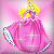 Animated contact sheet showing three frames of a Disney princess character in a pink gown against a pink background with radiating light effects.