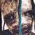 Static 50x50 pixel icon with two side-by-side faces in a split composition, rendered in low-resolution pixel art style with muted brown and blue tones.