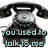 A pixelated black rotary telephone with a handset resting on the base, overlaid by light blue text reading "you used to talk to me" against a white background.