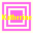 Four pink square frames with white borders display the name 'Katherine' in yellow text across each frame.