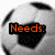 A soccer ball with text overlays changing across frames: 'Needs:', 'Eat, sleep,', and 'Play socce' in orange, green, and cyan respectively.