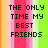 Pixelated text on a striped background with alternating pink, green, and orange vertical stripes.