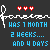 Pixelated icon with red hearts, a white outline figure, and blue text counting time elapsed.