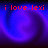 Red pixelated text 'i love lexi' appears over a blue-purple gradient background with visible pixelation.