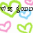 Animated icon with green, pink, and blue heart outlines on white background; text fragments 'as (open my po' and 'sal????!!!' appear in black pixelated font.