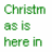 A 4-frame animated contact sheet showing a Christmas countdown with green and red pixelated text on white background, transitioning from "Christmas is here in X Days" to "It's Here".