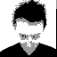A black-and-white animated sequence shows a person with short dark hair performing various facial gestures , including covering eyes and wiping face