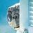 A 2x2 contact sheet of a pixelated animated icon featuring E.T. the Extra-Terrestrial with text elements, showing three sampled frames in blue sky and white background quadrants.