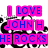 Pixelated text in blue letters on pink rectangular blocks arranged over a black-and-white abstract background with visible pixelation.