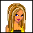 Pixel art of four character views with text overlays showing 'Corinne and Shanna sisters 4 Life' in yellow, red, black fonts