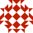 Red and white pixelated geometric pattern with repeating diamond shapes and arrow-like forms on a white background.