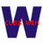 A pixelated blue 'W' with red text reading 'CUBS WIN' overlaid on a white background with faint yellow and purple speckles.