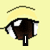 Pixelated eye with brown iris and white highlights on yellow background, green heart with 'love' text, green dinosaur, speech bubble with 'rawr', black text reading 'dinosaurs!' below.