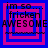 A static digital graphic with layered pink and blue squares and pixelated text reading "im so.... fricken AWESOME" in black, with a URL below.