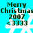 Merry Christmas 2007 <3333 text over white snowflake on cyan background, with visible pixelation and repeated layout across four