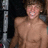 Two side-by-side pixelated images of a shirtless person with brown hair, one with orange text overlay reading 'jon shekler' and the other without text.