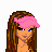 Pixel art contact sheet showing three frames of a female character with brown hair, pink headband, black crop top, blue jeans, and white sneakers with pink accents, alongside large text reading "Single" in pink and gray gradient.