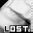 A black-and-white of repeated 'LOST.' text with a blurred background, showing animation changes in the text's pixelation