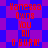 Red pixelated text on a blue and purple checkered background reads "Vanessa Owns You All O BURN!" in two identical vertical