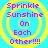 Four identical circular icons with yellow rings and cyan background display pink text reading "Sprinkle Sunshine On Each Other!!!" in pixelated font.