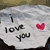 A static image with four distinct sections: top-left shows 'I love you' text with a red heart on a gray background, top-right displays 'FRIENDS TRUST LOVE Believe' text, bottom-left contains stacked text with 'laugh', 'love', 'hug' in different colors, and bottom-right is a solid gray square.
