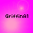 Four identical display 'GriffinA1' text on a pink gradient background with light circular effects
