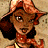 A pixelated cartoon character with red hair and a hat on the left, next to green text reading "Original Icons .com" on a dark green background.