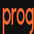 Pixelated orange text 'plog' on dark background with visible pixelation and slight color bleeding.
