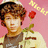 A pixelated image shows a person with curly brown hair holding a red rose against a pink background, next to blue text reading '<3 GIGI' on a cyan backdrop.