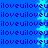 Blue background with repeating 'iloveu' text and vertical star animation.